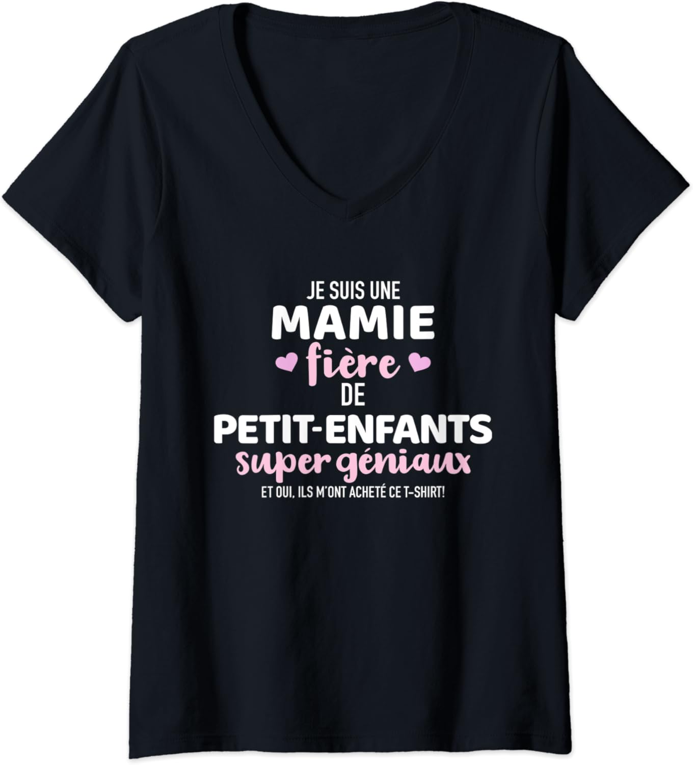 Femme Je suis une mamie fière de petitenfants super géniaux TShirt avec Col en V Amazon.fr Mode